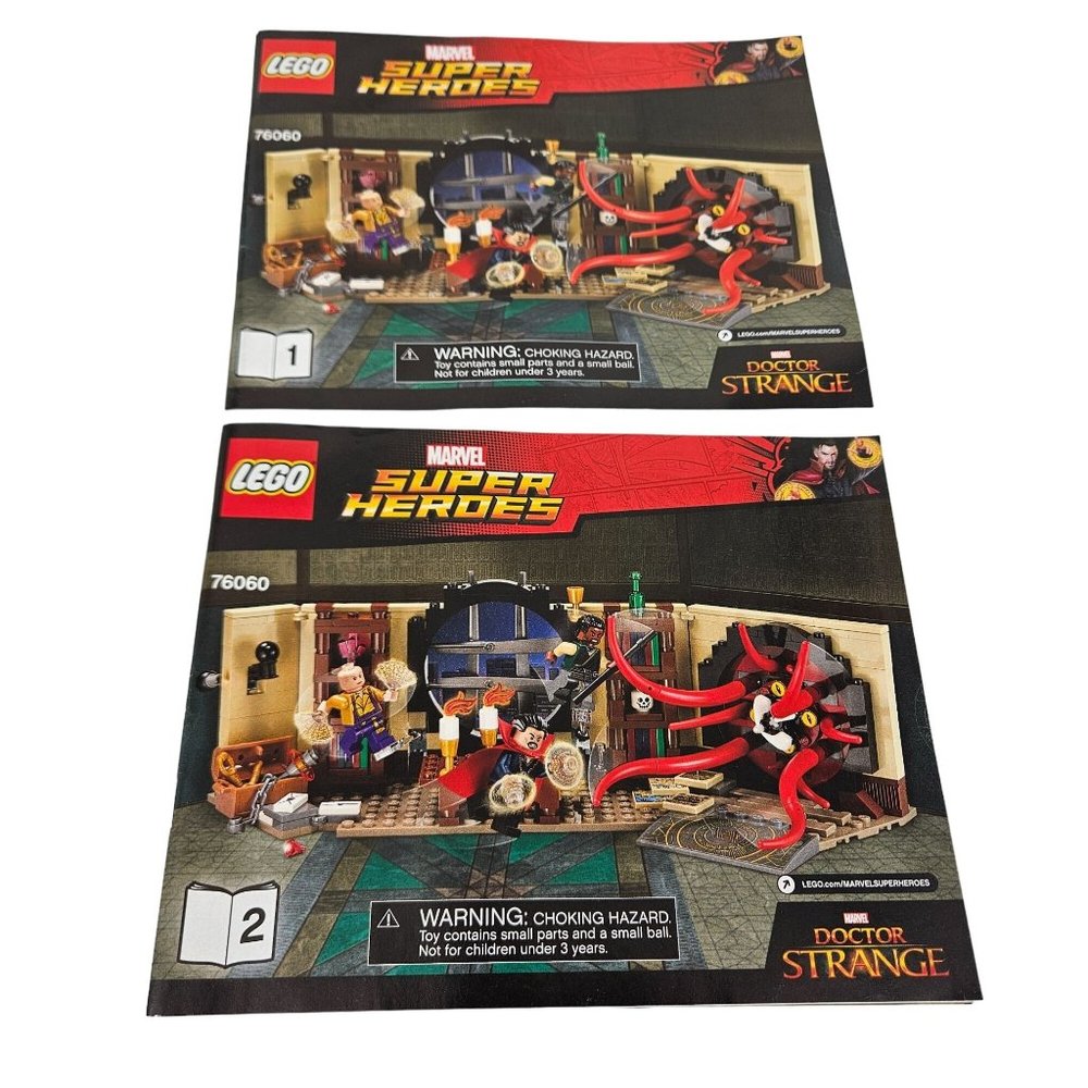 Lego Dr Strange Marvel 76060 1 & 2 Manual Instruction Book ONLY No Brick Fig